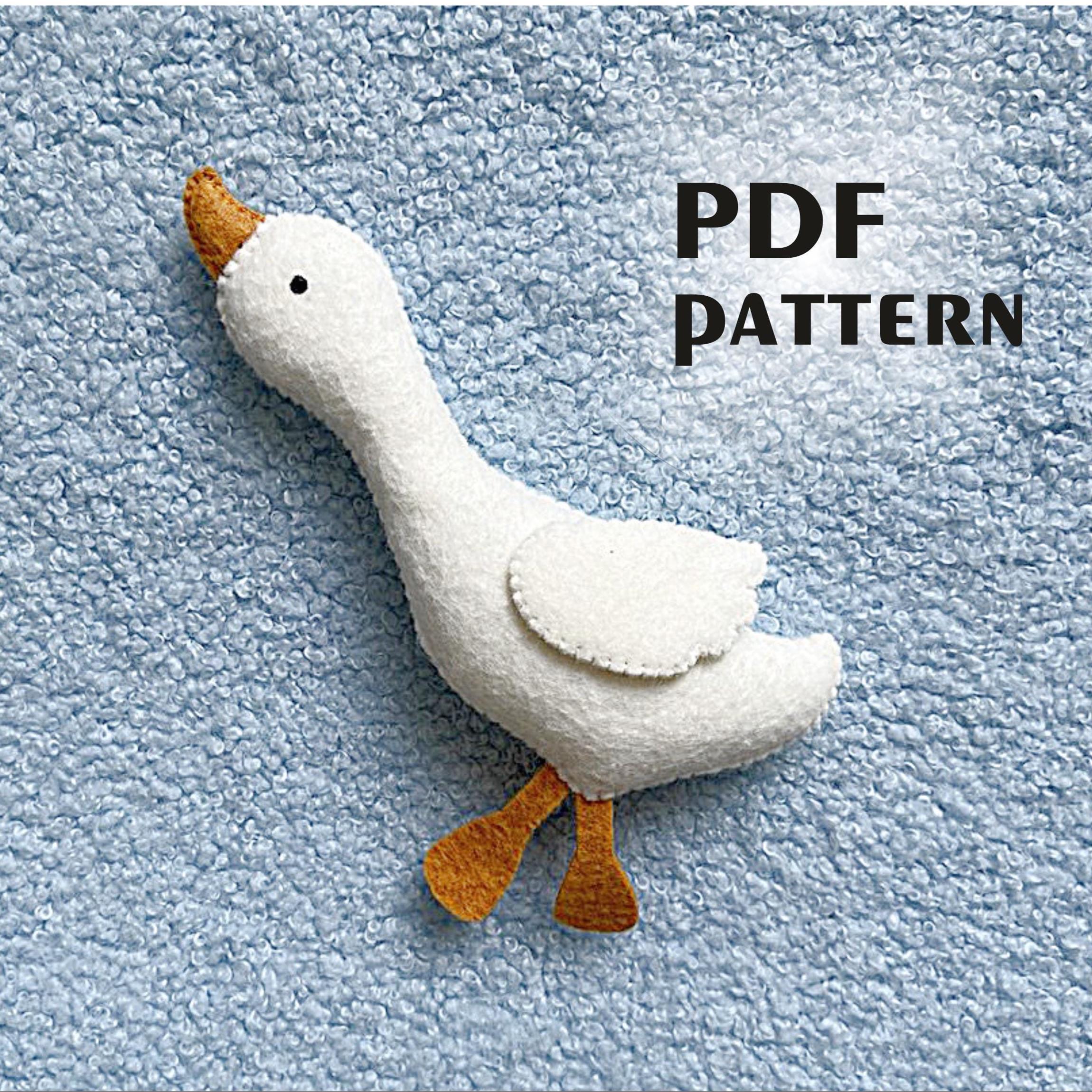 Goose Felt Sewing Pattern (PDF) - Etsy