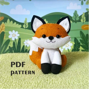 Fox felt pattern/ Woodlands animals PDF pattern/ Fox Pdf pattern