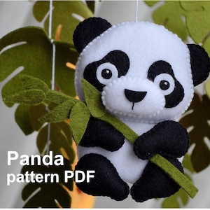 Panda felt Pattern / Safari animals  pattern