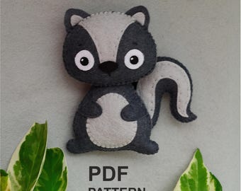 Skunk-viltpatroon/bosdierpatroon in pdf-indeling