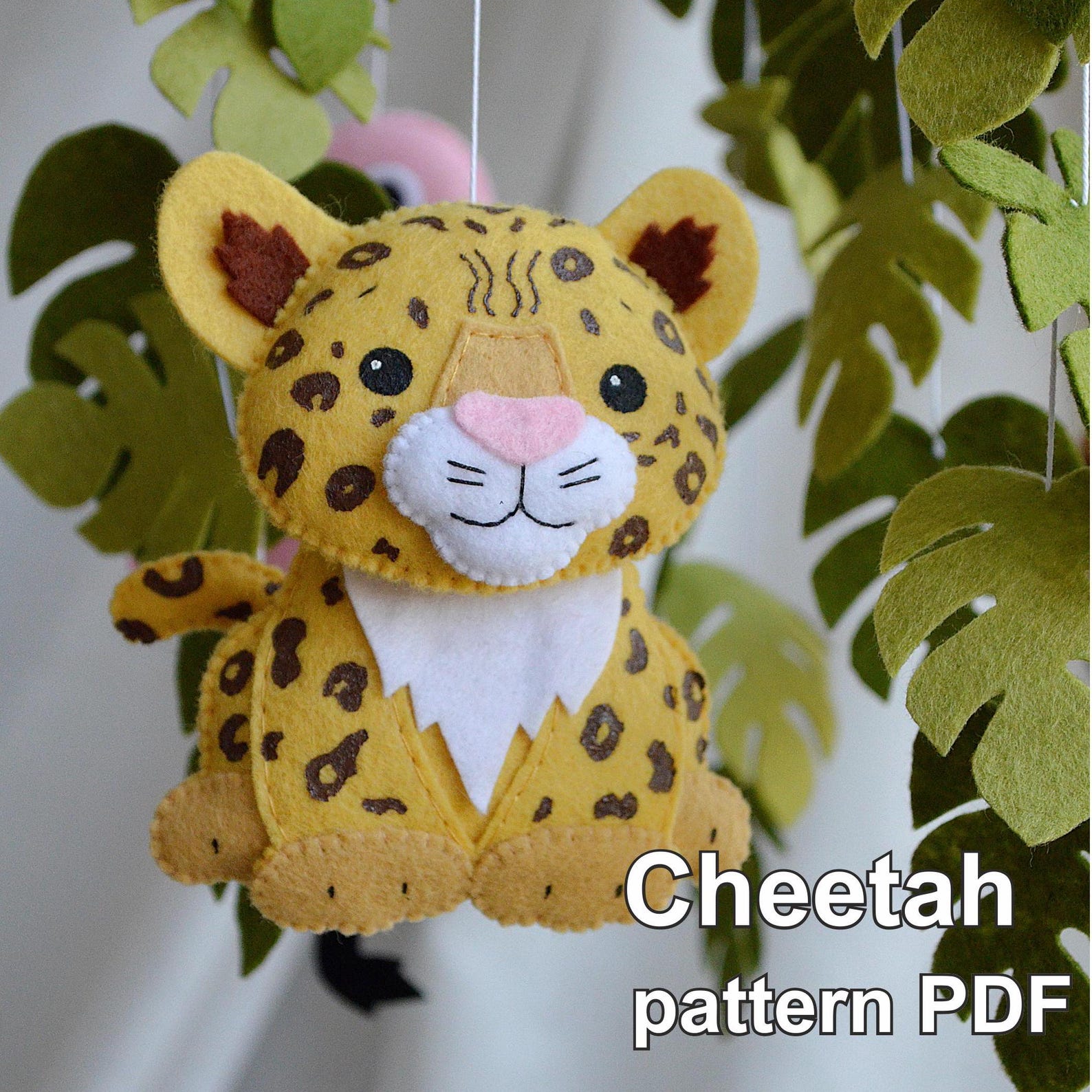 Cheetah Pattern PDF Felt - Etsy