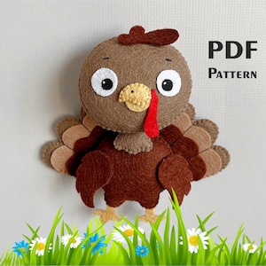 Turkey pattern felt / Turkey decoration Thanksgiving garlands SVG