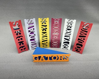 Personalized Multicolor Door Stop Rectangular - Custom Text - Name - University - College - Teacher - Open - Welcome - Come In - Fight Song