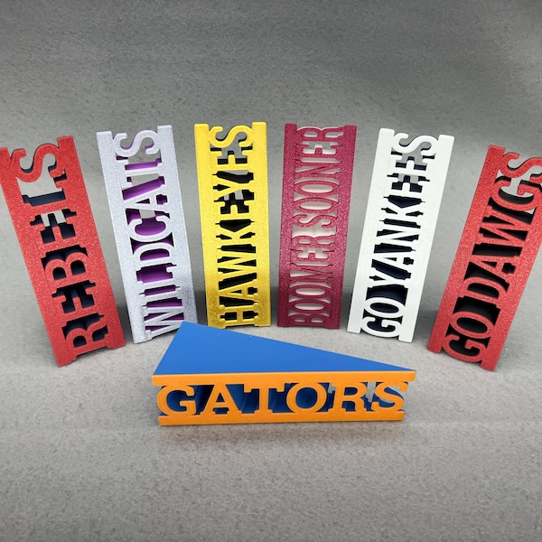 Personalized Multicolor Door Stop Rectangular - Custom Text - Name - University - College - Teacher - Open - Welcome - Come In - Fight Song