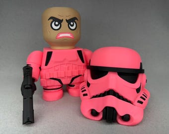 Stormtrooper Armor Figurine with Removable Helmet and Blaster - Star Wars Collectible -  6.75" Tall