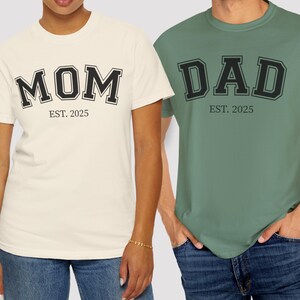 Matching Mom and Dad Shirts Custom Est Year Shirt Personalized Dad Shirt Custom Mom Shirt Mothers Day Gift for Parents