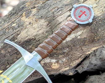 Hand-Forged Templar Knight Sword: High Carbon Steel Crusader Replica