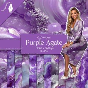Papel Digital Ágata Roxa Texturas de Geodo de Mármore Glamourosas Cristais Joias Brilhantes Fundos de Luxo Pérolas de Quartzo Brilhantes Joia Glamourosa JPG