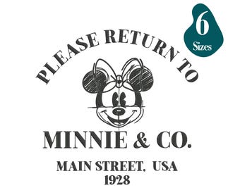 Minnie-Co Embroidery Design |  6 SIZES, Instant Download