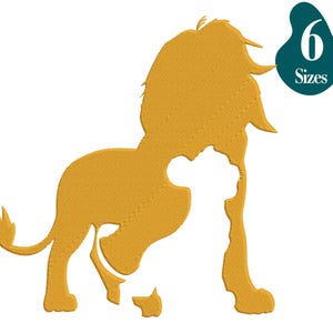 SIMBA & MUFASA - Single Machine Embroidery Design, Instant Download 6 sizes
