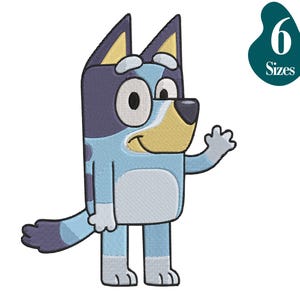Bluey embroidery design, Bluey machine embroidery file, 6 Sizes, Instant Download