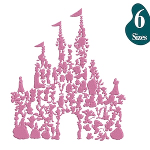 Magic Kingdom Embroidery Design, Castle Magicaland Embroidery, Princess Castle Disneyland Embroidery File,Trendy Castle Character Embroidery