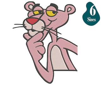 Pink / Panther file embroidery design, sizes ,Instant Download