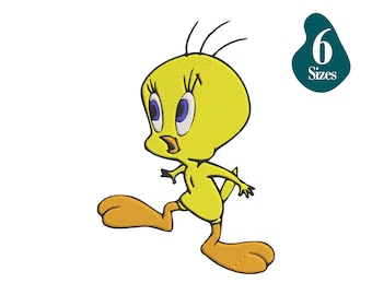 Tweety Embroidery Design -6 Sizes, Instant Download