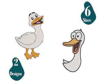 Goose Machine Embroidery Design, 6 Sizes (Instant Download)