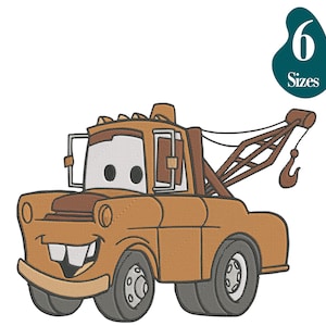 Tow Mater Truck Embroidery Design: 6 Sizes (Instant Download)