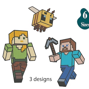 Minecraft Creeper Embroidery Design (Digital File),6 Sizes, Instant Download