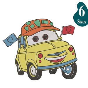 Car Embroidery Design: Taw Mater, Luigi - PES File (Digital Download)