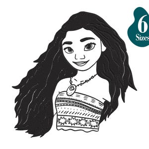 Moana Embroidery Design - 6 sizes , instant download