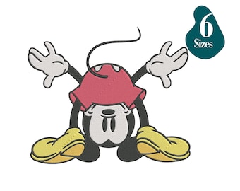 Mickey mouse embroidery design, 6 sizes instant download, machine embroidery design for kids, fill embroidery design