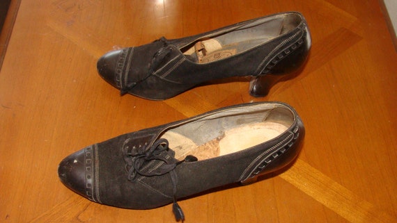 1930's Quality Crafted Pumps Ladies Black Vintage… - image 5