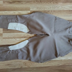 Jodhpurs Western Riding Pants Vintage Trouser Horse Clothing Cowgirl Cowboy Khaki Leather Old West Hollywood Rancher Apparel Halloween