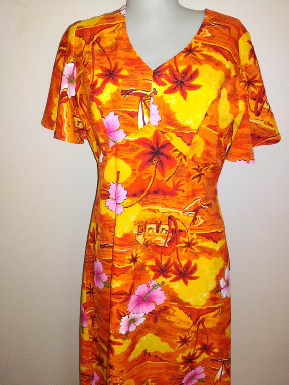 Vintage Hawaiian Dress Muumu Island Fashion Size … - image 2