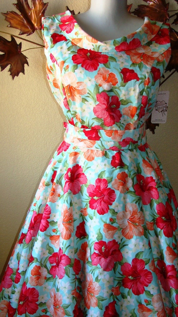 Sample Tropic Bespoke Fit Flare Dress Mint Orange… - image 5