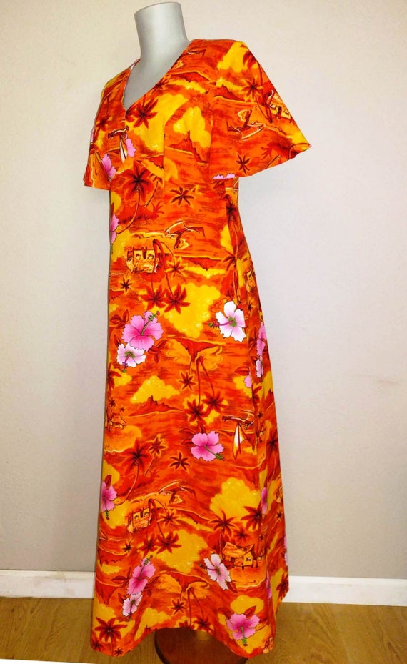 Vintage Hawaiian Dress Muumu Island Fashion Size … - image 6