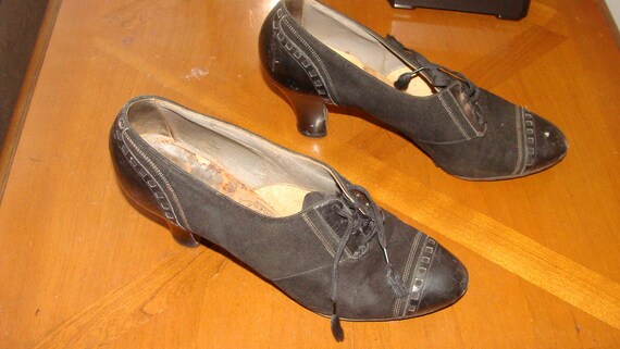 1930's Quality Crafted Pumps Ladies Black Vintage… - image 4