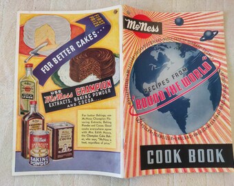 Recetas de McNess del libro de cocina "La vuelta al mundo" VTG