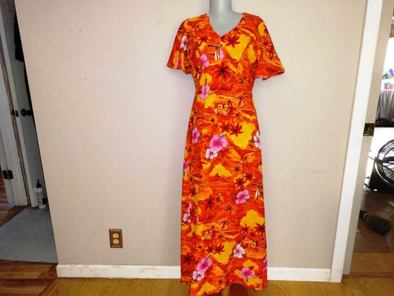 Vintage Hawaiian Dress Muumu Island Fashion Size … - image 3