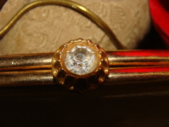 Gold Lame Metallic Mid Century Handbag Vintage Ev… - image 7