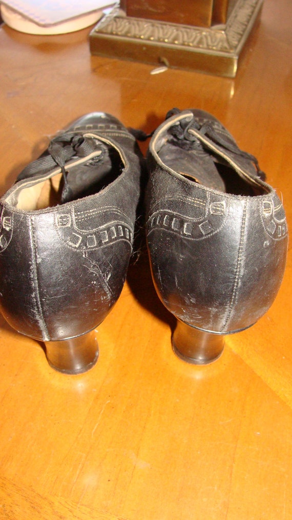 1930's Quality Crafted Pumps Ladies Black Vintage… - image 6