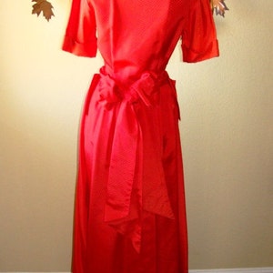 1940's House Campus Modes Ladies Dress Gown Red Zipper - Etsy