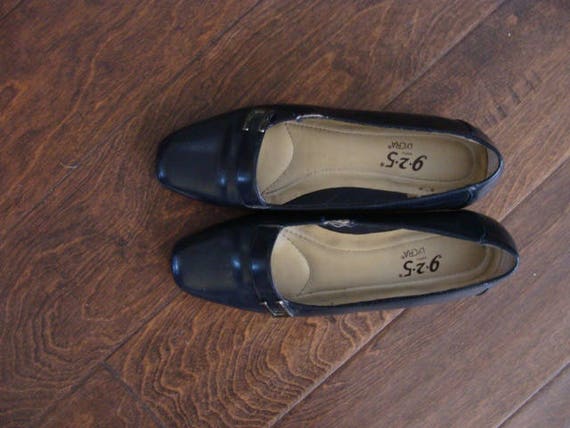 9 2 5 with Lycra Navy Blue Ladies Slip On Pumps S… - image 4