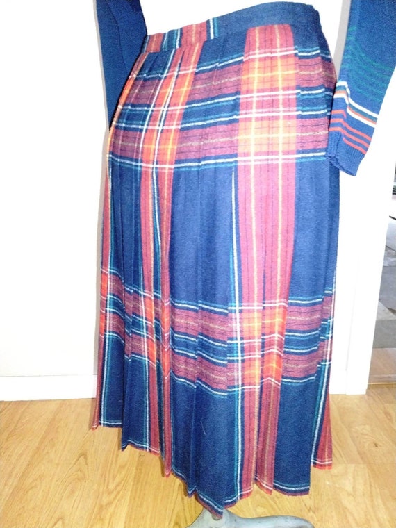 Vintage Mid Century Plaid Wrap Scottish Wool Skir… - image 9