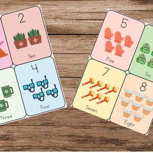 1 to 20 Flash cards  for kids, Beginning Math, Counting, Preschool Worksheets, Teaching Resources, homeschool ,learning resources, printable