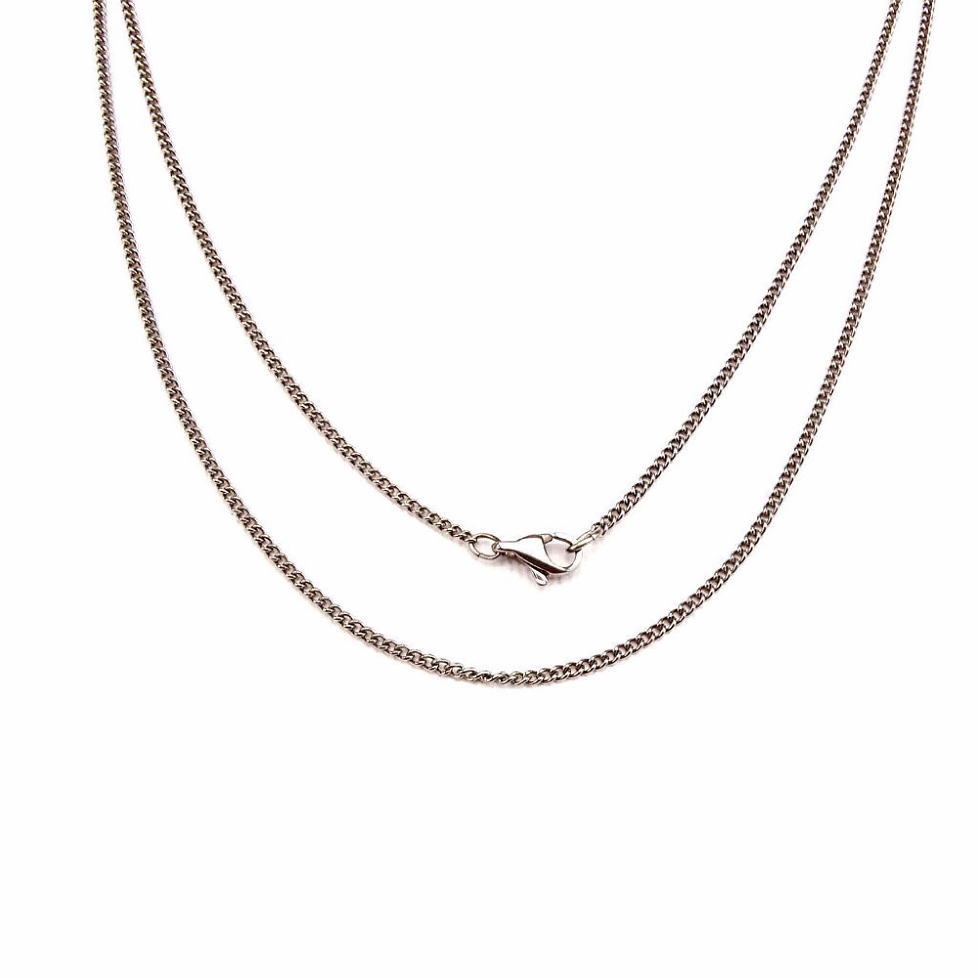 Titanium Speckle Coated Mens Chain Necklace