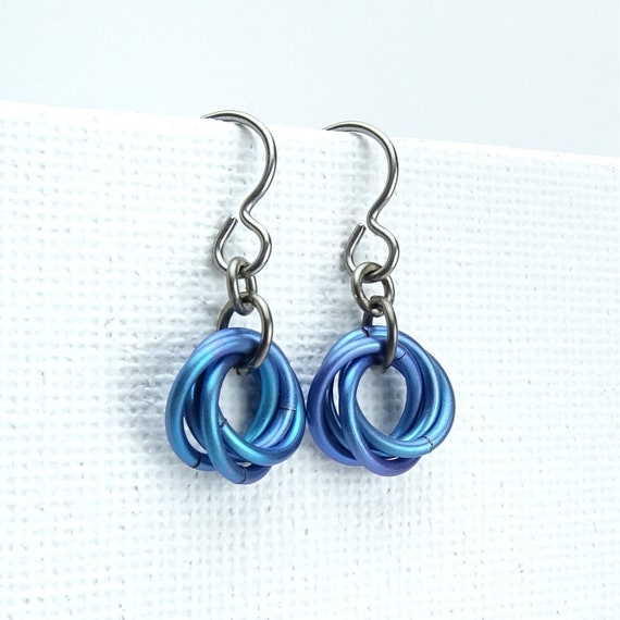 Nickel Free and Safe for Sensitive Ears Blue Hypoallergenic Silver Classic Earrings for Girls