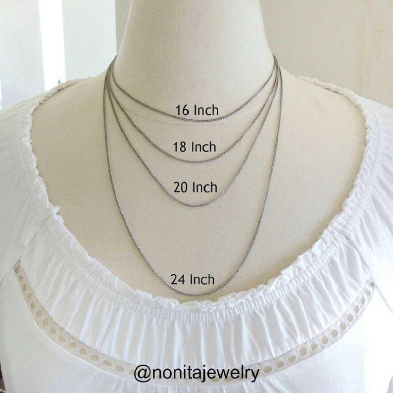Titanium ketting met platte schakelkabel, ketting van puur titanium, 1,8 mm fijne nikkelvrije ketting met gevoelige huid Voeg je eigen hanger toe afbeelding 7