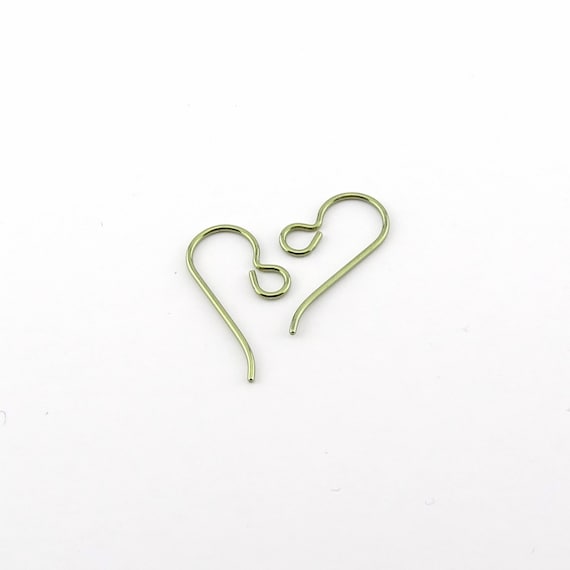 Titanium Earrings Hooks Yellow Gold