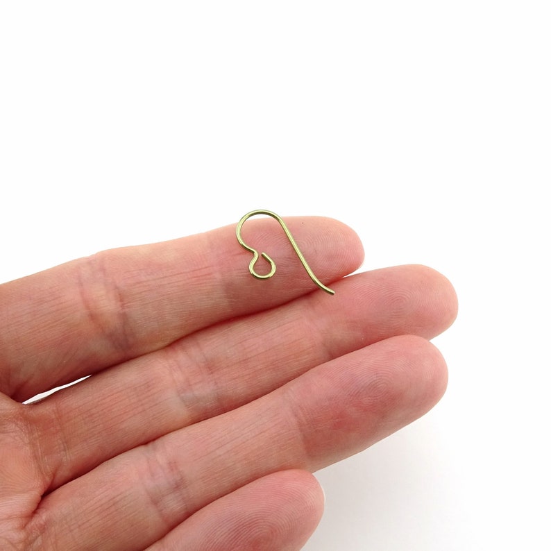 Yellow Gold Titanium Hooks, Pure Implant Grade 1 Titanium French Hooks, Nickel Free Hypoallergenic Ear Wires, Titanium DIY Replacement Hooks image 3