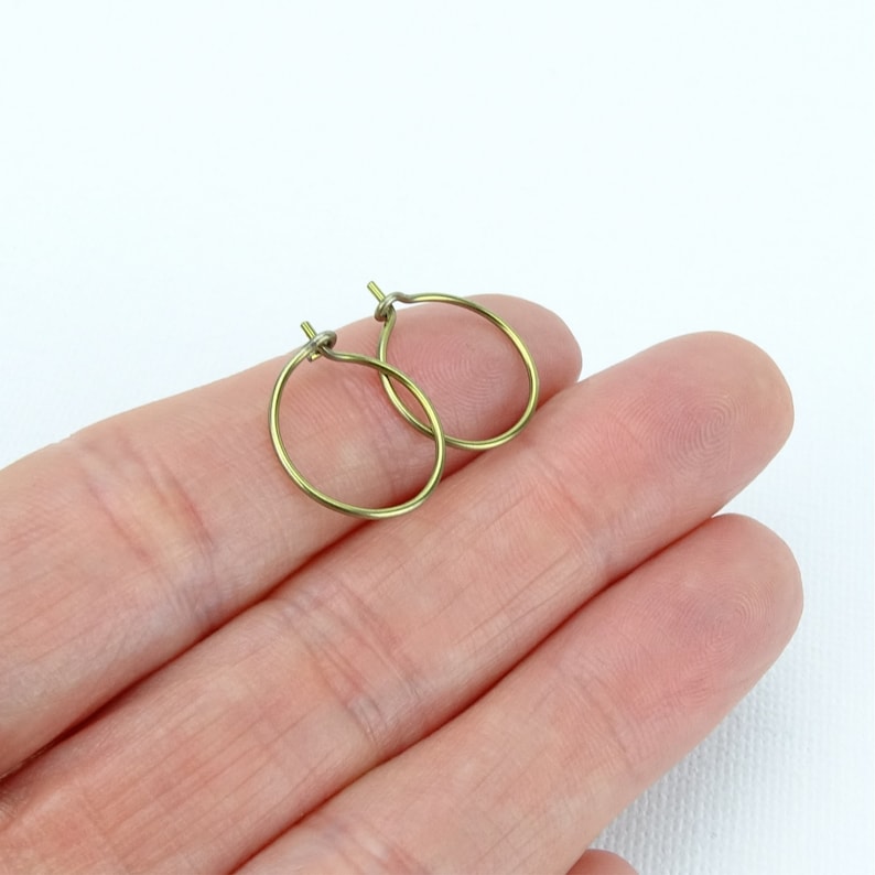 Small Gold Niobium Hoops for Sensitive Ears Hypoallergenic - Etsy