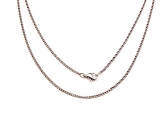 Titaniumketting, ketting van puur titanium voor de gevoelige huid, hypoallergische nikkelvrije kleine kinketting, voeg je eigen hanger toe