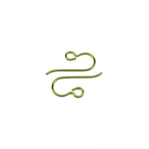Niobium Earwire Hooks Yellow-gold, French Hooks Pure Niobium Wire, Nickel Free Ear Wires, Hypoallergenic DIY Replacement Earring Hooks image 5
