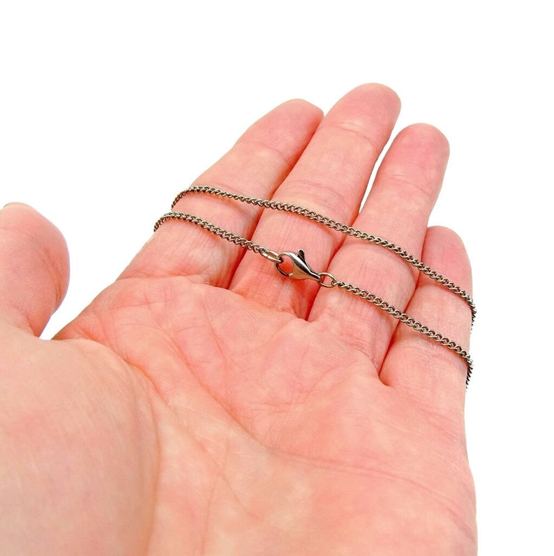 Titanium Necklace Pure Titanium Chain Necklace for Sensitive Etsy