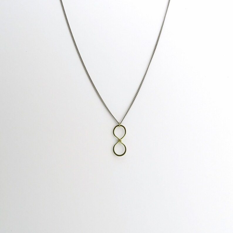 Gold Infinity Titanium Necklace Yellow Gold Niobium Eternity Etsy