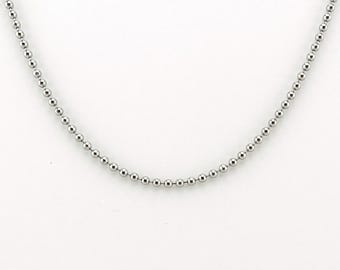 Titanium kogelketting voor de gevoelige huid, puur titanium kogelketting 2,3 mm, hypoallergeen nikkelvrij titanium, voeg je eigen hanger toe