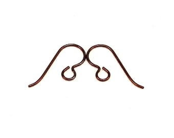 Bronze Brown Niobium French Hooks, Brown Nickel Free Earwire Hooks, Pure Niobium Ear Wires, Hypoallergene DIY Replacement Earring Hooks